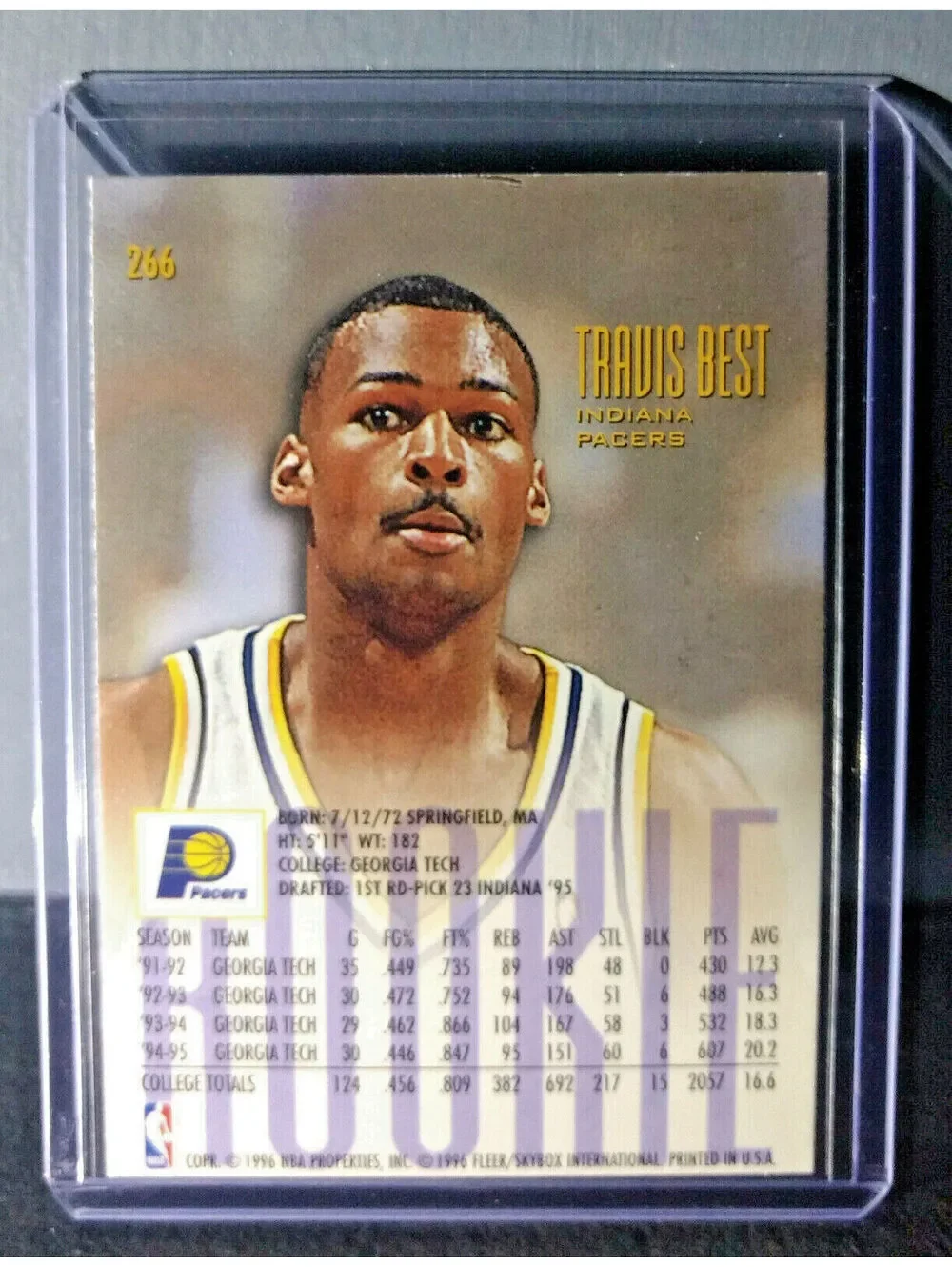 1995-96 Travis Best #266 Fleer Ultra Rookie Basketball Card